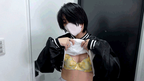 【再販】ボーイッシュ美女のおパンツ買取!/黄色おパンツに直接乳首いじりで絶頂!【下着/可愛 い/美尻】