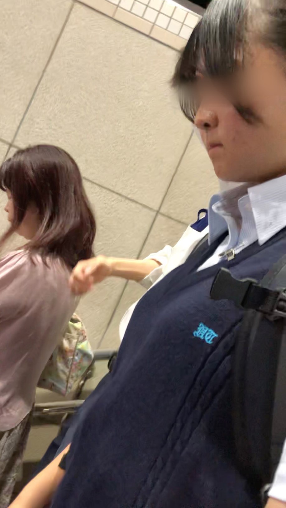 【放課後の眺め115】お団子ヘアの清純派ＪＫを並走で！