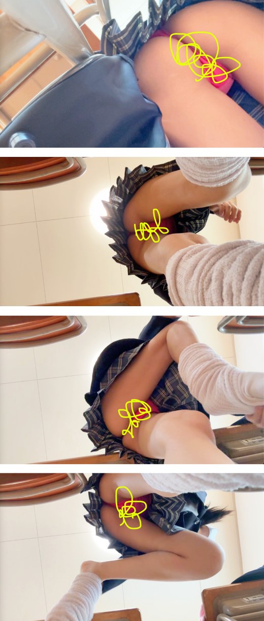 41早朝の陸上女子机角オナ・・・抑えられない絶頂&ビッチョビチョのぷにマン