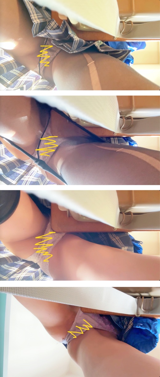 41早朝の陸上女子机角オナ・・・抑えられない絶頂&ビッチョビチョのぷにマン