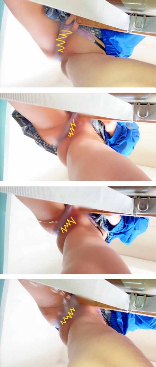 41早朝の陸上女子机角オナ・・・抑えられない絶頂&ビッチョビチョのぷにマン