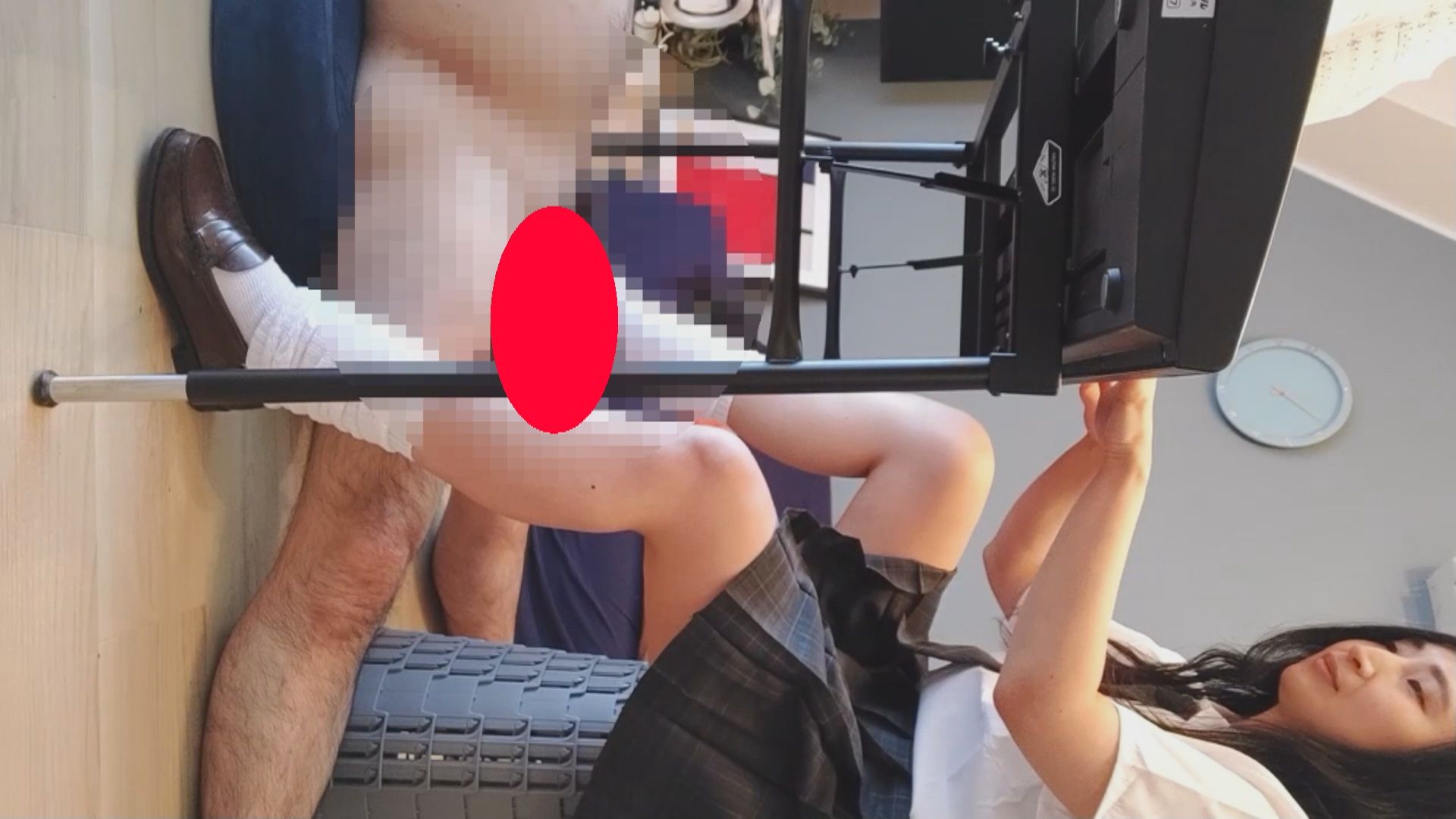 【再販】さなちゃんのルーズソックスローファーでペダルちんこ