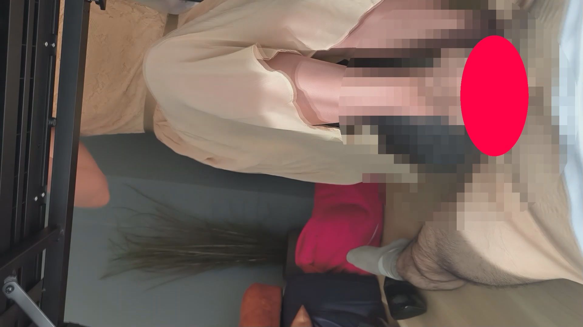 【再販】さなちゃんのピアノでちんこペダル、ベージュストッキング編