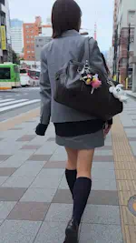 透視記録0022「グレータイトスカートの制服女子たちを透視してみた」(全8名)
