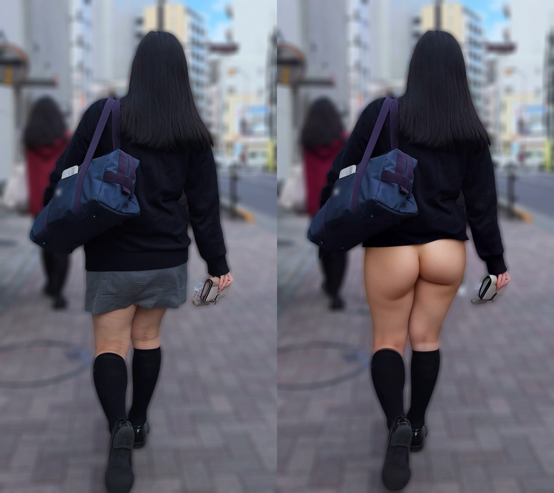 透視記録0022「グレータイトスカートの制服女子たちを透視してみた」(全8名)