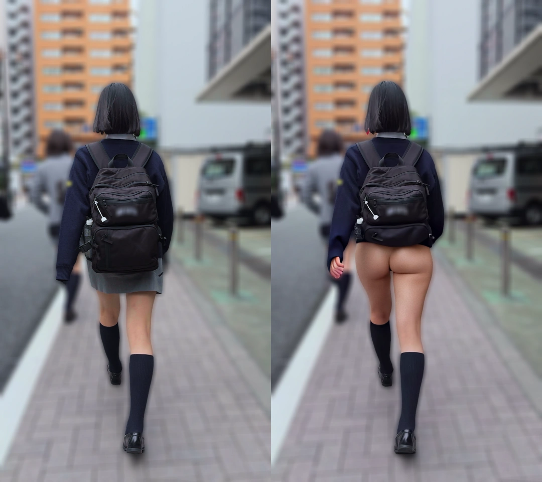 透視記録0022「グレータイトスカートの制服女子たちを透視してみた」(全8名)