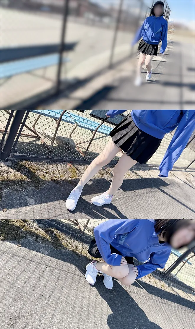 【丸見え】セーラーでストレッチ!かわいいおぱんつ丸見えで大絶景!プリケツ最高!