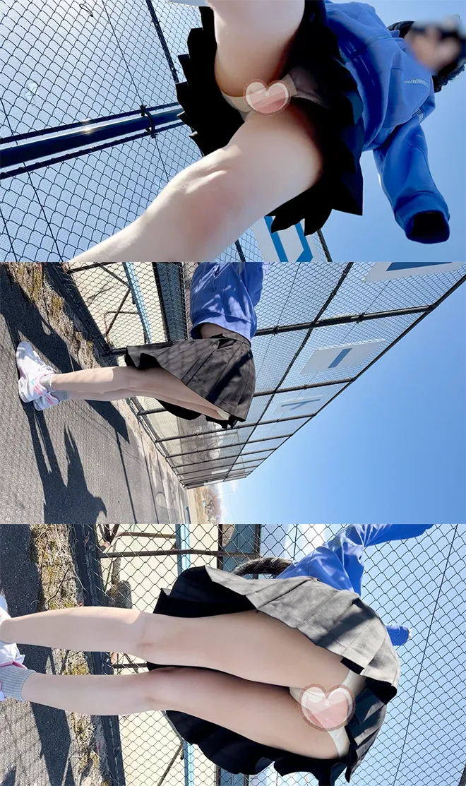 【丸見え】セーラーでストレッチ!かわいいおぱんつ丸見えで大絶景!プリケツ最高!