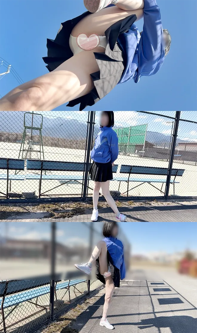 【丸見え】セーラーでストレッチ!かわいいおぱんつ丸見えで大絶景!プリケツ最高!