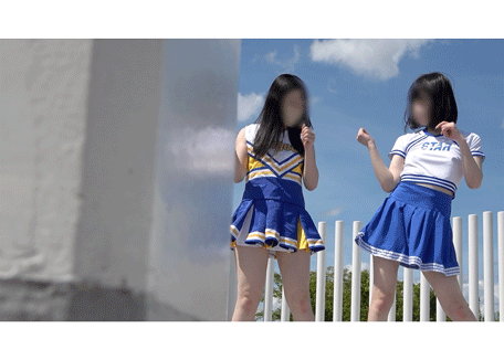 【８日まで７８０円！】チアっ子！スケスケアンスコでダンス練！Tバック尻まんまるでたまらん！