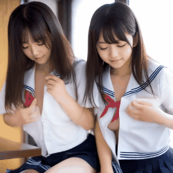 【動画】50人！激かわ制服美少女！制服まくっていおっぱいを見せてくれた！