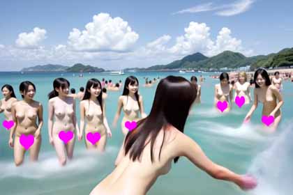 【極】【動画】300人S級美少女!超最高ハーレムビーチ!ちっぱいもいるよ!