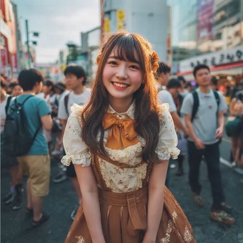 かわいいお姉さんの風チラ動画