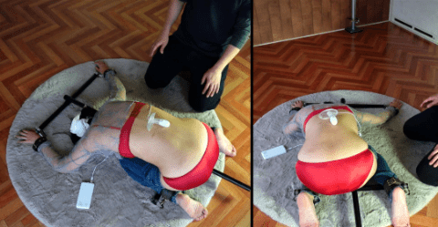 【再販】よつんばい拘束されて留守番する女子