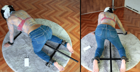 【再販】よつんばい拘束されて留守番する女子