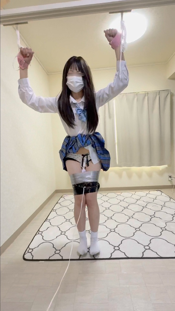 手足固定で無人電マ放置したらどうなるか試してみました♡