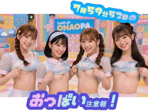 【動画】7時59分52秒のおっぱい注意報!