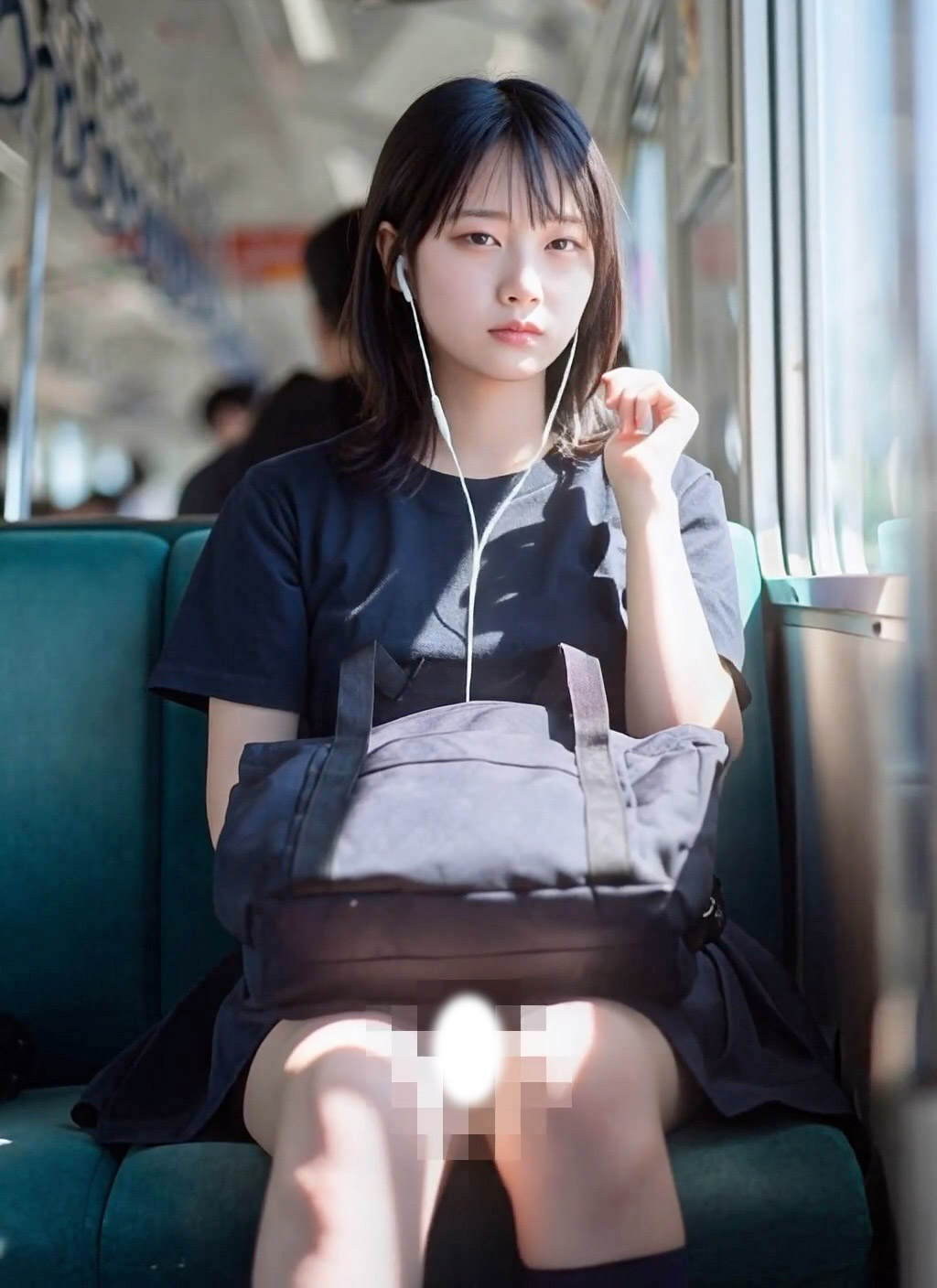 【動画】電車で我慢限界！清楚美女がイッちゃう… 30人超 前編