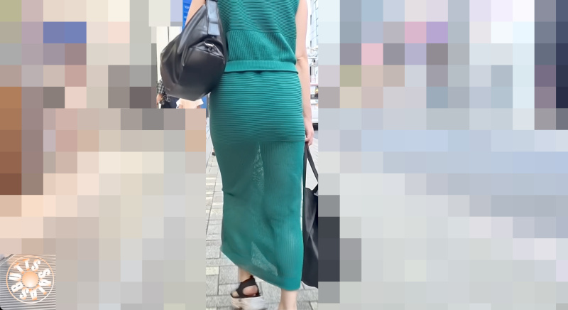 【4K高画質】脚透けワンピ フルバックショーツまで