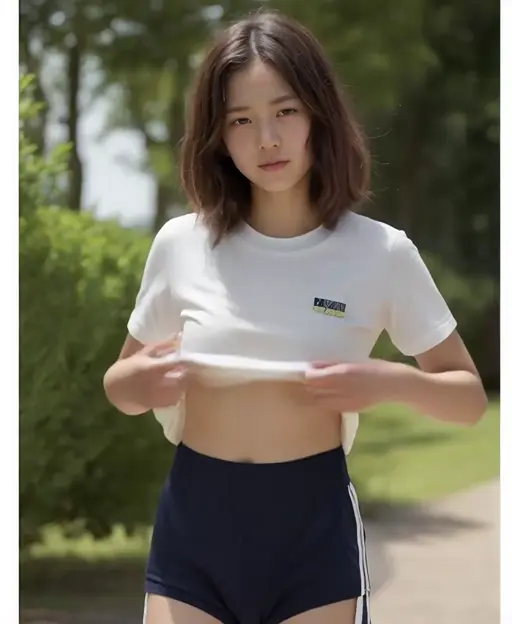 【動画 ブルマ脱ぎ 胸ちら】野外で、体操服を脱がす