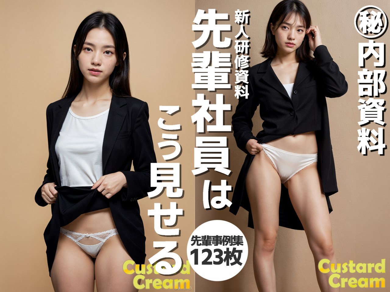 【画像 スーツ×ぱんちら】先輩社員はこう見せる 下着の見せ方参考資料