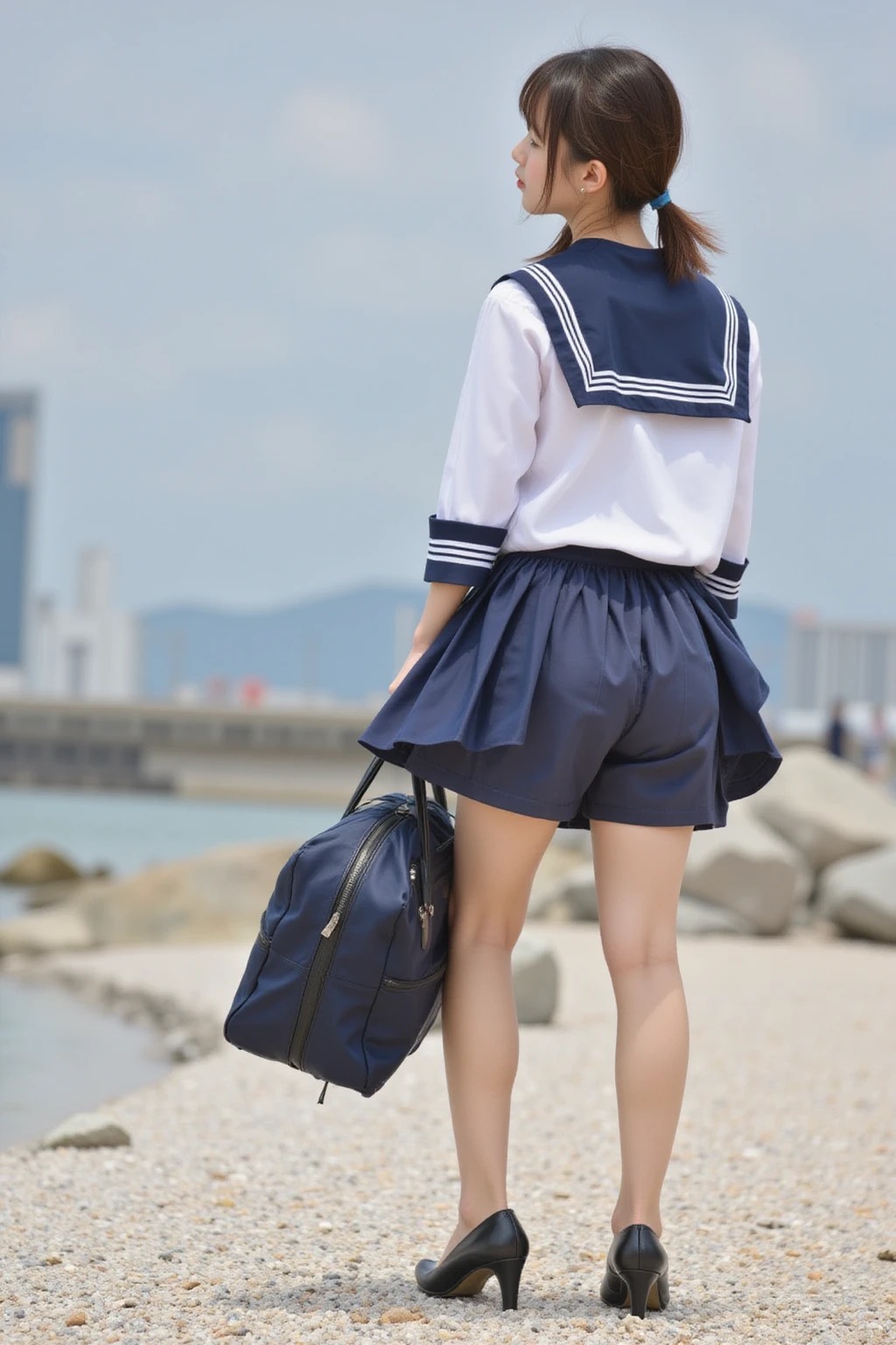 【写真集】浜辺の潮風に遊ばれるスカート ―制服少女のときめき瞬間集―(403枚)