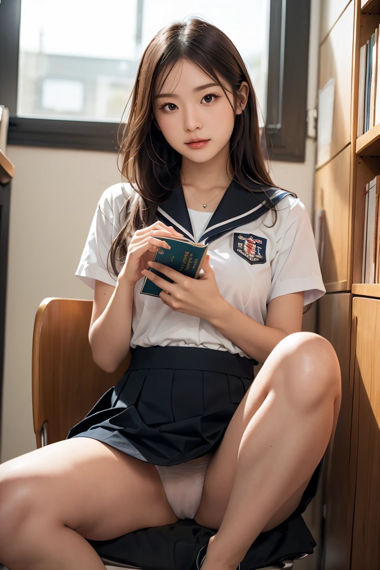 【写真集】放課後のカフェで図書館で,,, 彼女の無防備な股間(437枚)