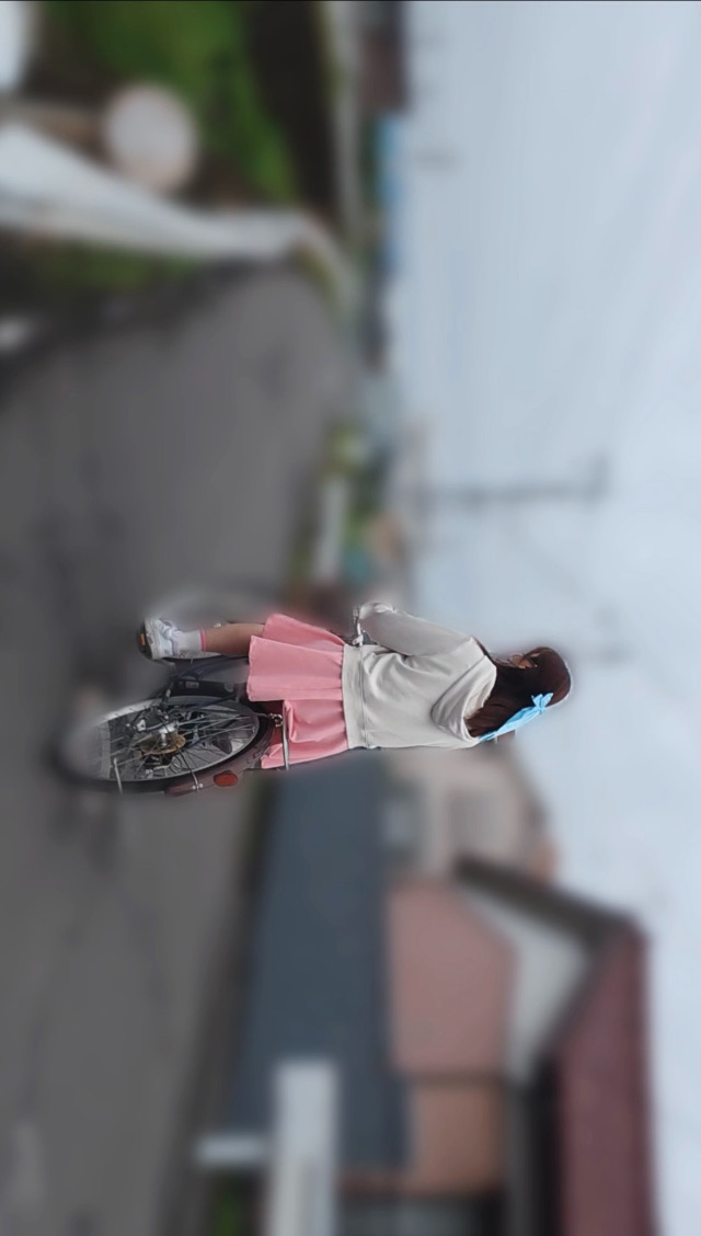 【水色リボン女子】駐輪場で張り込みし、自転車に小型カメラ設置！サドルになりたいと初めて思ったｗｗｗ