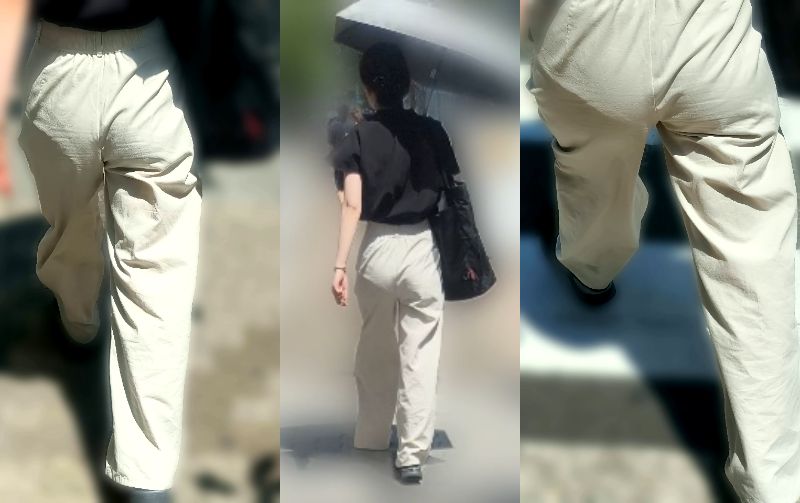 [4K]外回り研修中の新人ちゃん姿撮り