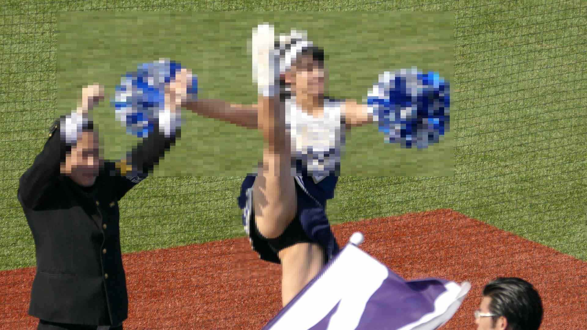 【再販】なにわガールズ1196【4K】ハミパンJDチア！　胸の谷間に白ブラチア！　スタジアムは大興奮！