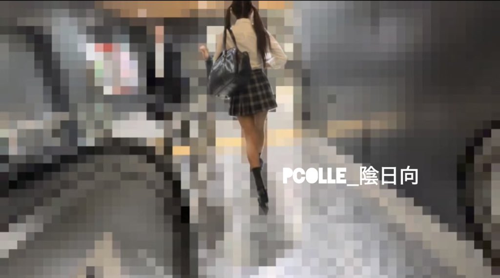 陰日向Vol.6 食込み過ぎてパンツが見えないアイドル系ツインテJK(逆さ・水平めくり・ライトアップ接写)Tバック【4K・3日】