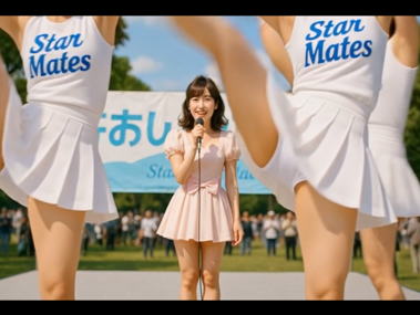 【ＡＩ動画】アイドル on ステージ with Star Mates（第一部）アンスコ丸見え