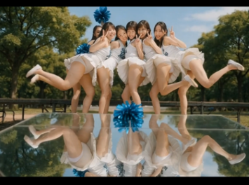 【AI動画】アイドル on ステージ with Star Mates(第二部)アイドルとダンサーの白アンスコ