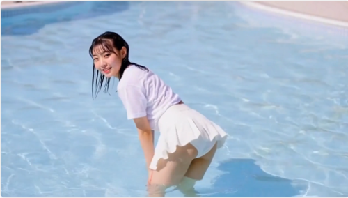 Star Matesの夏合宿番外編・プールで撮影でアンスコ・乳首が丸見え