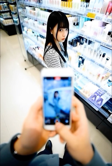 盗撮 逆さ巡回「K風,JD,お姉さん3名分」Sample