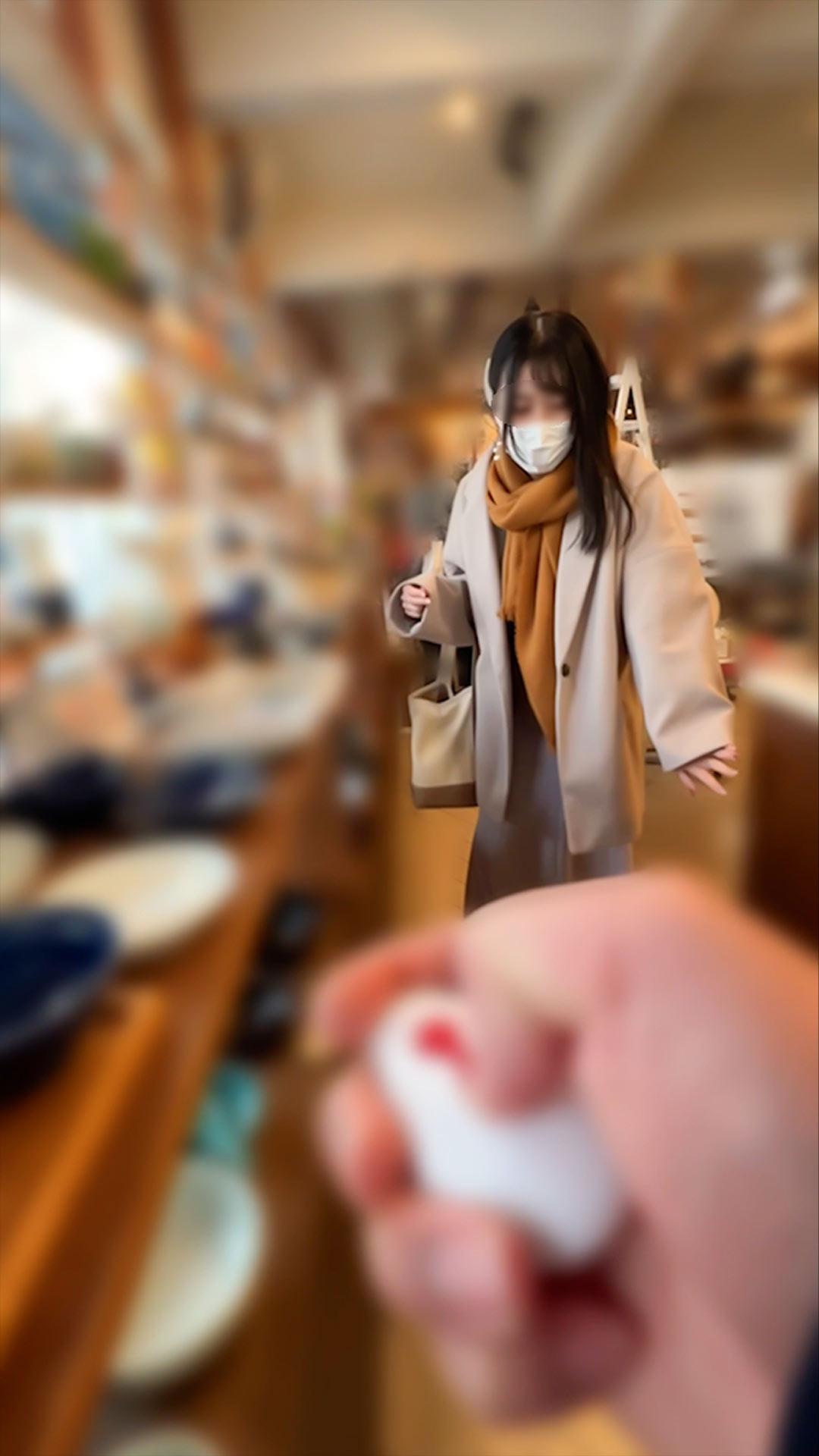 【とびっこデートvol.1】出会い系アプリで知り合った黒髪美女とガクガクお散歩デート