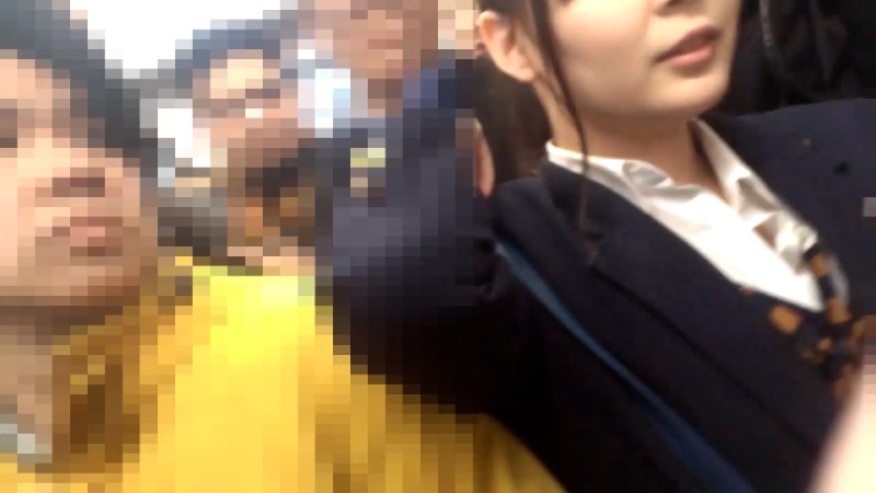 【再販】本物の満員電車に突撃!制服少女1号