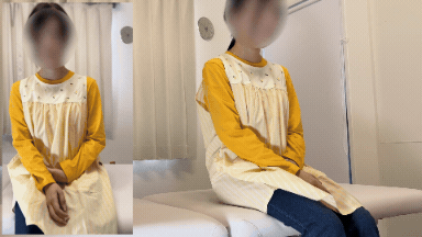 【触診7】美白Gカップ保育士さんの初診！優しく美乳揉みしだきからパンツ姿へ…