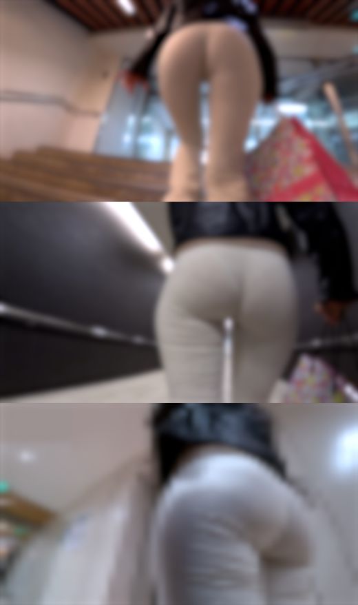 公式サンプル画像1枚目｜【サンプル動画】【プリ尻探訪】ピタパンにクッキリ浮かぶ尻じわ！スレンダー美脚OLの極上ヒップを堪能中