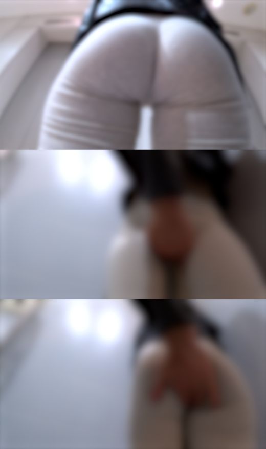 公式サンプル画像2枚目｜【サンプル動画】【プリ尻探訪】ピタパンにクッキリ浮かぶ尻じわ！スレンダー美脚OLの極上ヒップを堪能中