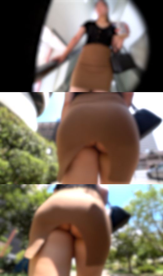 公式サンプル画像1枚目｜【サンプル動画】【奇跡のデカ尻】急勾配すぎるタイトスカート！スリットから溢れる豊満肉厚ヒップの圧倒的ボリューム
