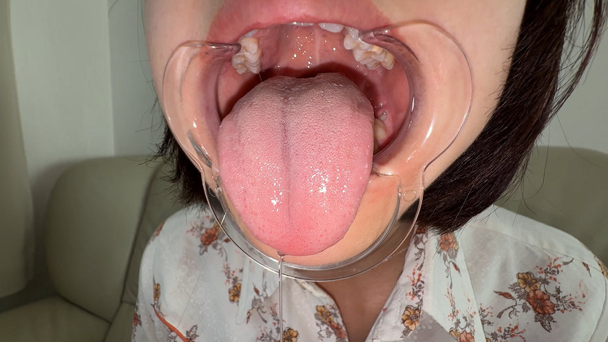 【再販】【個人撮影】浅桜エリの喉チンコ触り&口内観察