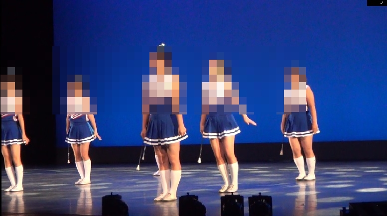 JKチアリーディング4 バトン演技で左右の舞