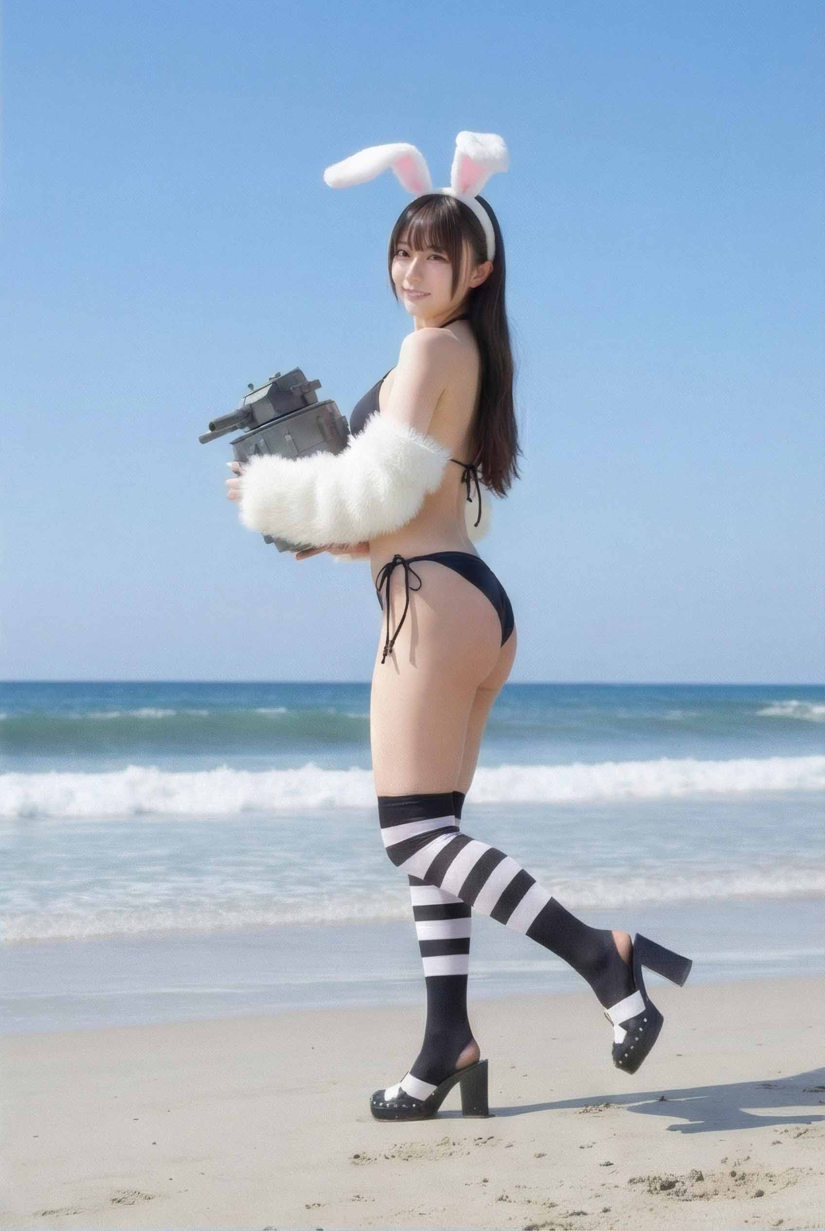 【フェチ動画】偶然が産んだ奇跡!ついに登場した表情や仕草が堪らないガチで可愛いAI美少女コスプレイヤー ラビットちゃん