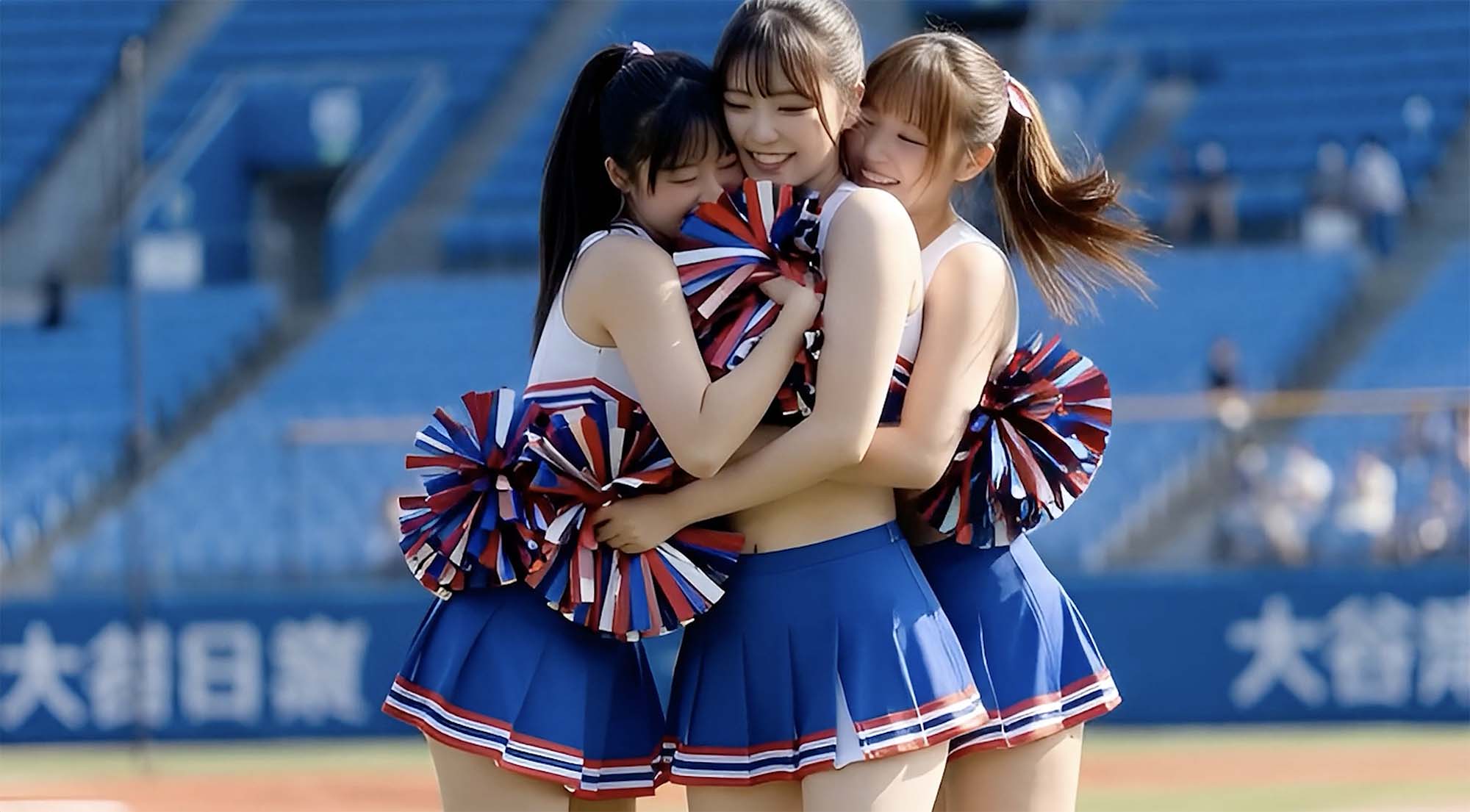 【フェチ動画】 プルンプルン揺れる光るTバック美尻をワイド画面で!ブラウンアイズのチア美少女 環奈(かんな)ちゃん