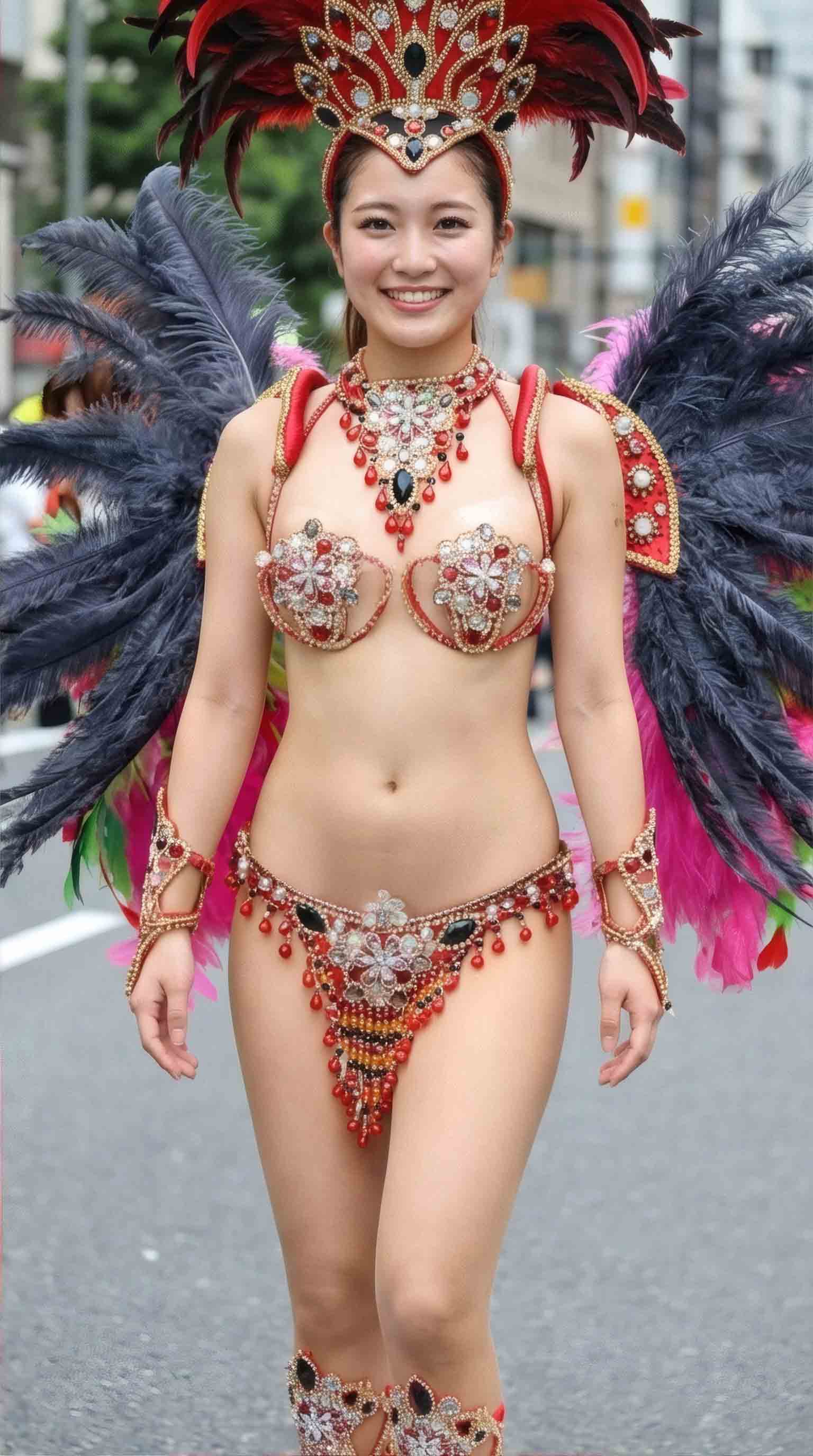 【フェチ動画】 AIで作っちゃいました笑。ファンの妄想を現実化した!?黒髪美少女のAIサンバダンサー 沙華(しゃか)ちゃん