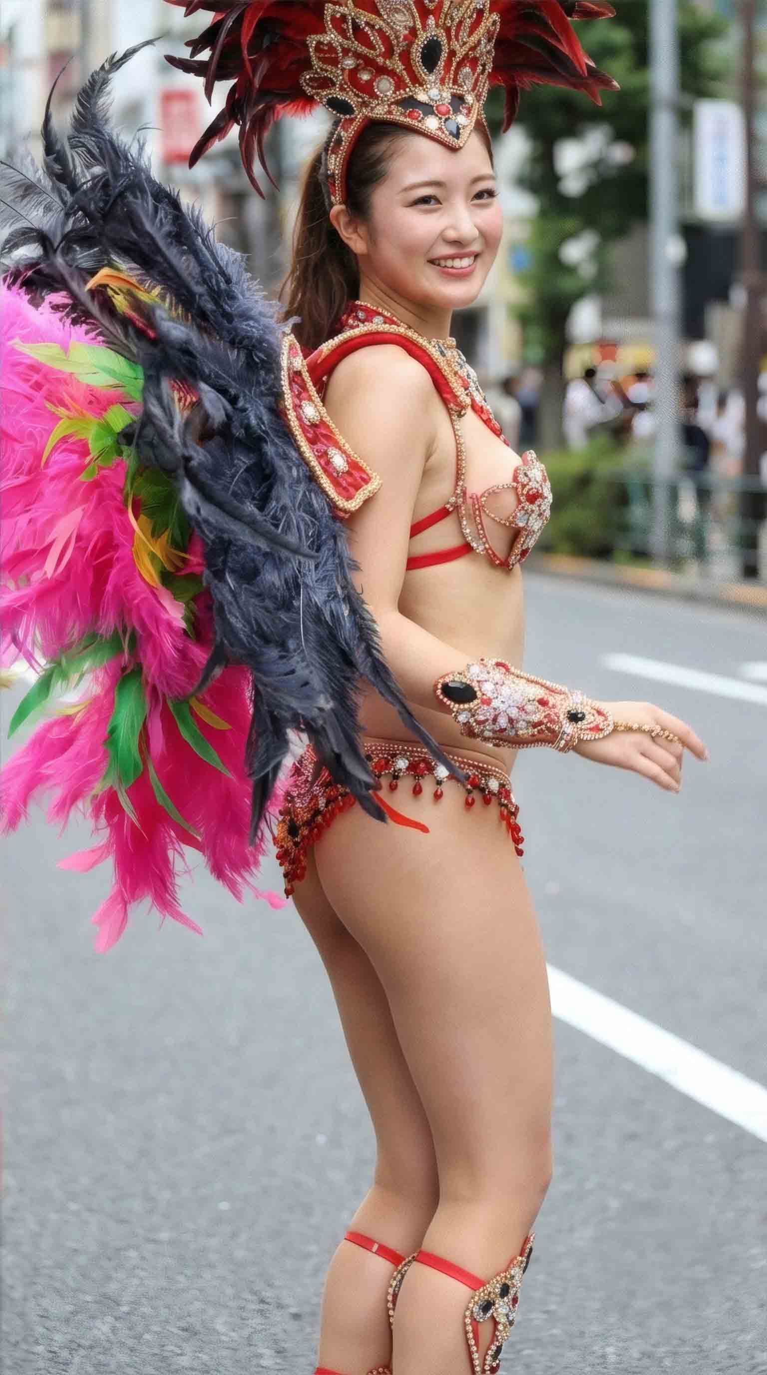 【フェチ動画】 AIで作っちゃいました笑。ファンの妄想を現実化した!?黒髪美少女のAIサンバダンサー 沙華(しゃか)ちゃん