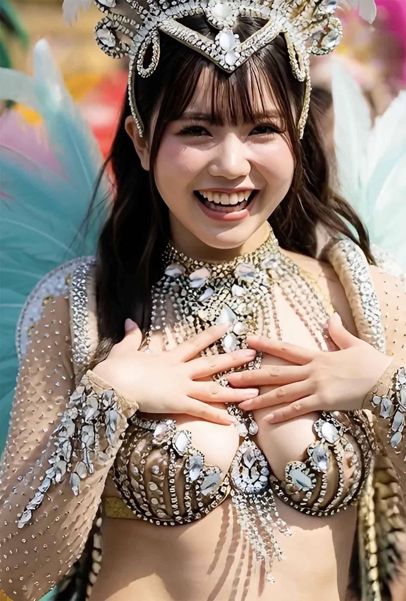 【フェチ動画】 たゆんたゆん揺れるGカップOPPAI!ラテンの爆乳AIサンバダンサージェシカ (Jessica/珠汐香 )ちゃん