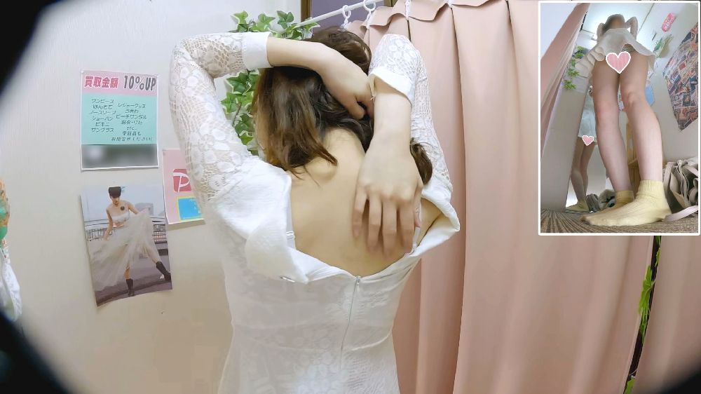 歌のお姉さん系美女の 絶壁胸板にそびえるデカTKB 僕のお店の試着室608
