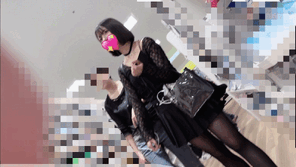 Pcolle PPV ニーハイにミニスカのセクシーなスタイルにチラ見えする花柄グレー色の綿生Pのギャップが良きです！ JK52S-4K